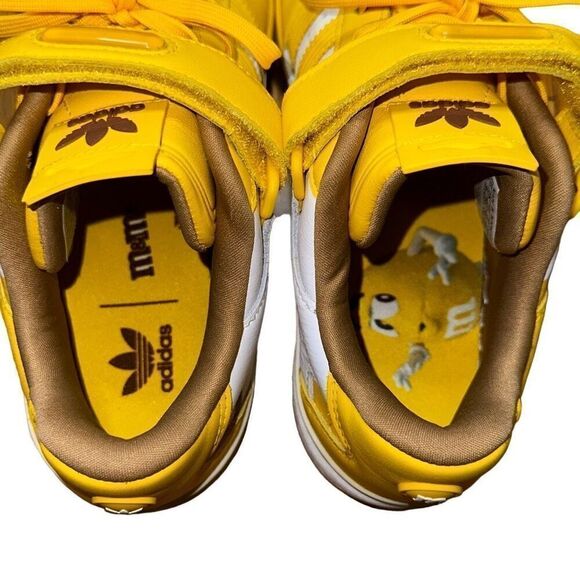 adidas Originals ADIDAS X M&M FORUM LOW 84 Trainers sz 6.5 yellow sneakers m&m’s - Picture 10 of 12
